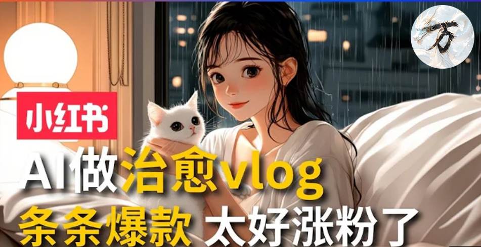 （13172期）AI治愈系vlog动画视频，小红书1个月轻松涨粉破万，商单报价1500+日入2000+-立业有术