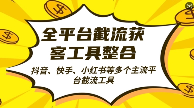 全平台截流获客工县整合全自动引流，日引2000+精准客户【揭秘】-立业有术
