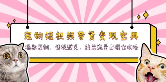 宠物短视频带货变现宝典：爆款复制、违规避免、搜索流量占领全攻略-立业有术