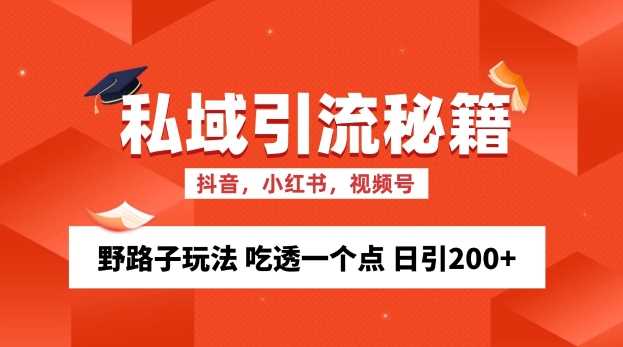 私域流量的精准化获客方法 野路子玩法 吃透一个点 日引200+ 【揭秘】-立业有术