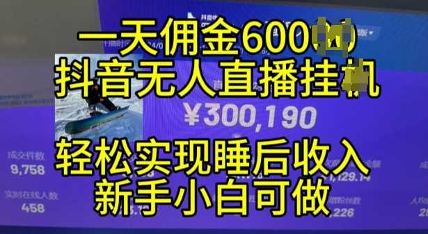 2024年11月抖音无人直播带货挂JI，小白的梦想之路，全天24小时收益不间断实现真正管道收益【揭秘】-立业有术