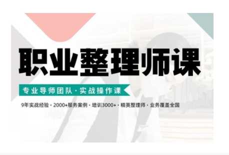 职业整理师培训(新版)，实战操作课-立业有术