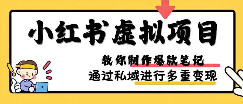 小红书虚拟项目实战，爆款笔记制作，矩阵放大玩法分享-立业有术