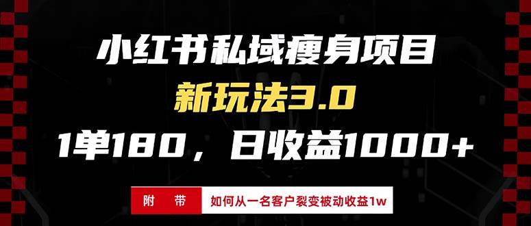 （13348期）小红书瘦身项目3.0模式，新手小白日赚收益1000+（附从一名客户裂变收益…-立业有术