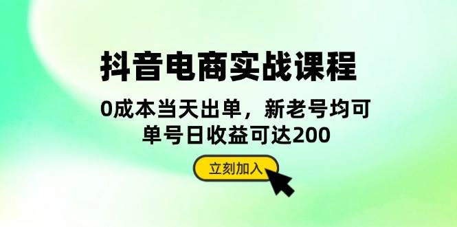（13350期）抖音 电商实战课程：从账号搭建到店铺运营，全面解析五大核心要素-立业有术