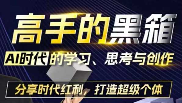 高手的黑箱：AI时代学习、思考与创作-分红时代红利，打造超级个体-立业有术