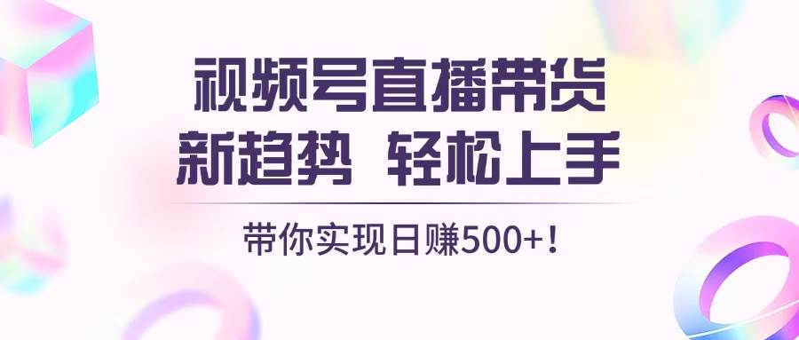 （13370期）视频号直播带货新趋势，轻松上手，带你实现日赚500+-立业有术