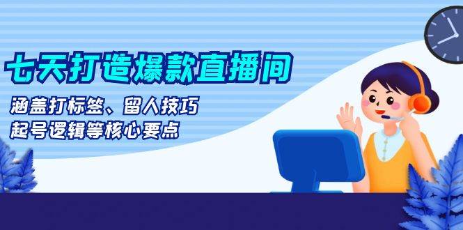 （13382期）七天打造爆款直播间：涵盖打标签、留人技巧、起号逻辑等核心要点-立业有术
