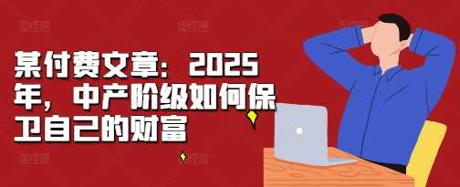某付费文章：2025年，中产阶级如何保卫自己的财富-立业有术