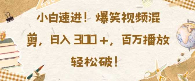 小白速进，爆笑视频混剪，日入3张，百万播放轻松破【揭秘】-立业有术
