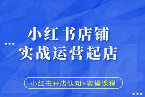 小红书店铺实战运营起店，小红书开店认知+实操课程-立业有术