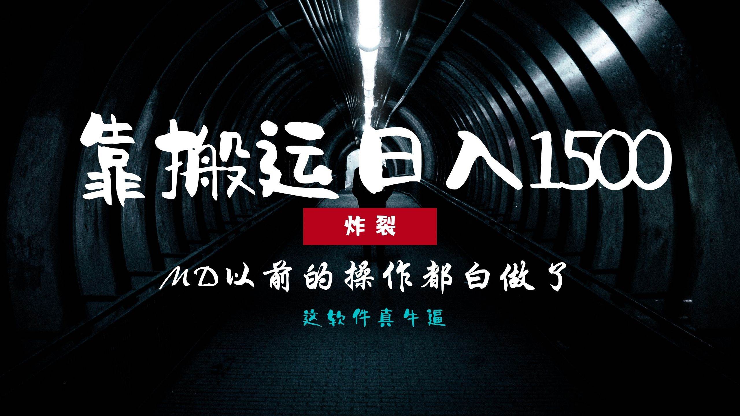 （13568期）炸裂！0基础搬运也能批量日赚1500+，以前的操作都白做了！-立业有术