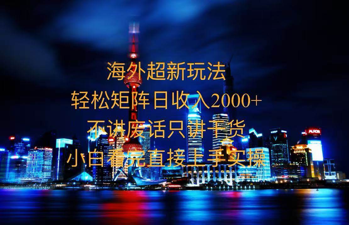 （13583期）2025全新海外暴力玩法，操作简单，小白轻松上手-立业有术