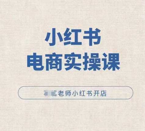 小红薯电商实操课，小红书开店实操必学课-立业有术