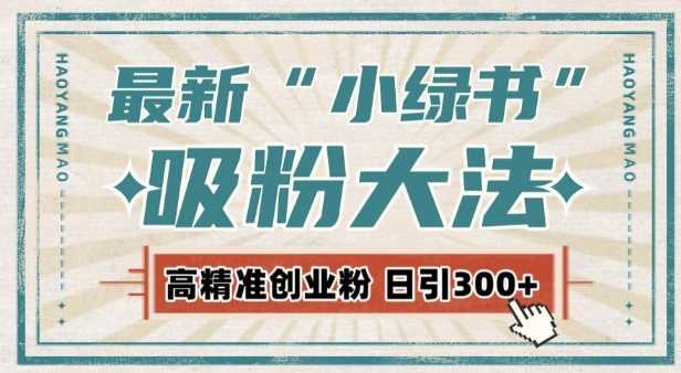 最新自动化“吸粉术”，小绿书激活私域流量，每日轻松吸引300+高质精准粉!-立业有术