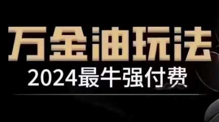 2024最牛强付费，万金油强付费玩法，干货满满，全程实操起飞（更新12月）-立业有术