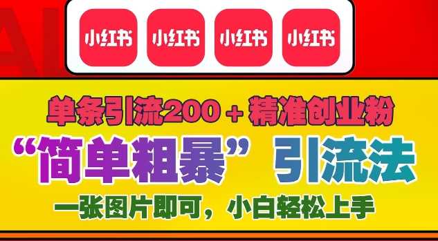 12月底小红书”简单粗暴“引流法，单条引流200+精准创业粉-立业有术