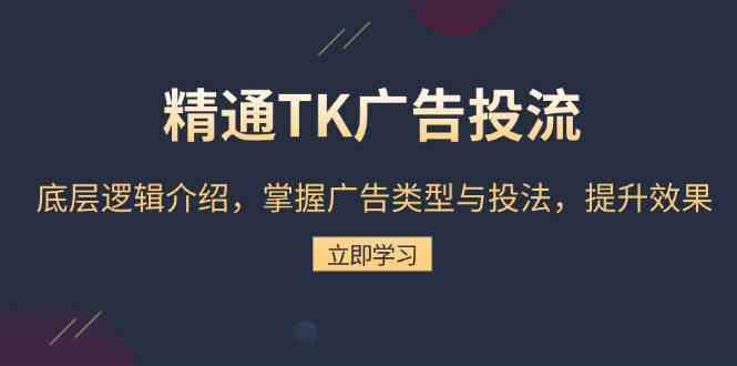 精通TK广告投流：底层逻辑介绍，掌握广告类型与投法，提升效果-立业有术