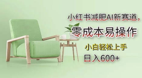 小红书减肥AI新赛道，零成本易操作，日入多张，小白轻松上手【揭秘】-立业有术