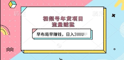 视频号年货项目，流量贼猛，早布局早挣钱，日入上k【揭秘】-立业有术