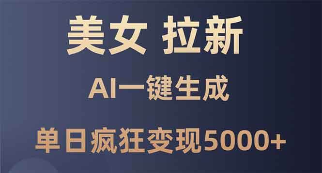 （13866期）美女暴力拉新，通过AI一键生成，单日疯狂变现5000+，纯小白一学就会！-立业有术