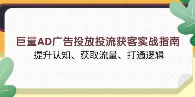 巨量AD广告投放投流获客实战指南，提升认知、获取流量、打通逻辑-立业有术