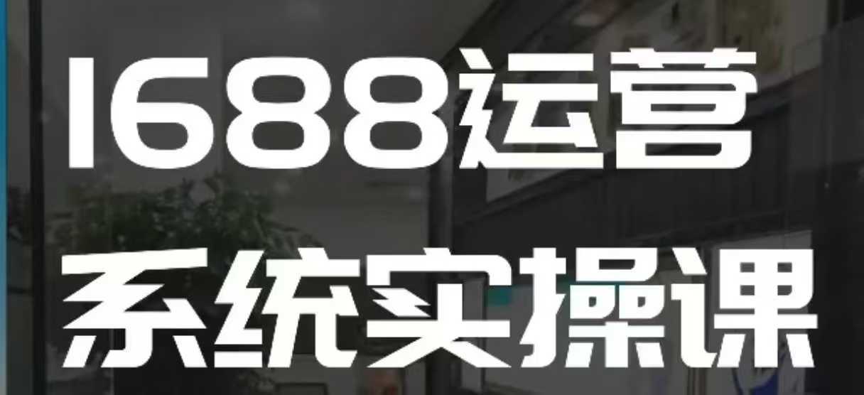 1688高阶运营系统实操课，快速掌握1688店铺运营的核心玩法-立业有术