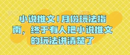 小说推文1月份玩法指南，终于有人把小说推文的玩法讲清楚了!-立业有术