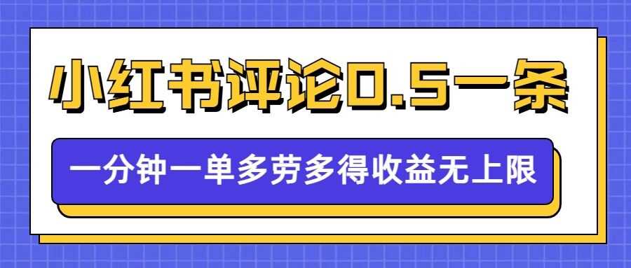小红书留言评论，0.5元1条，一分钟一单，多劳多得，收益无上限-立业有术