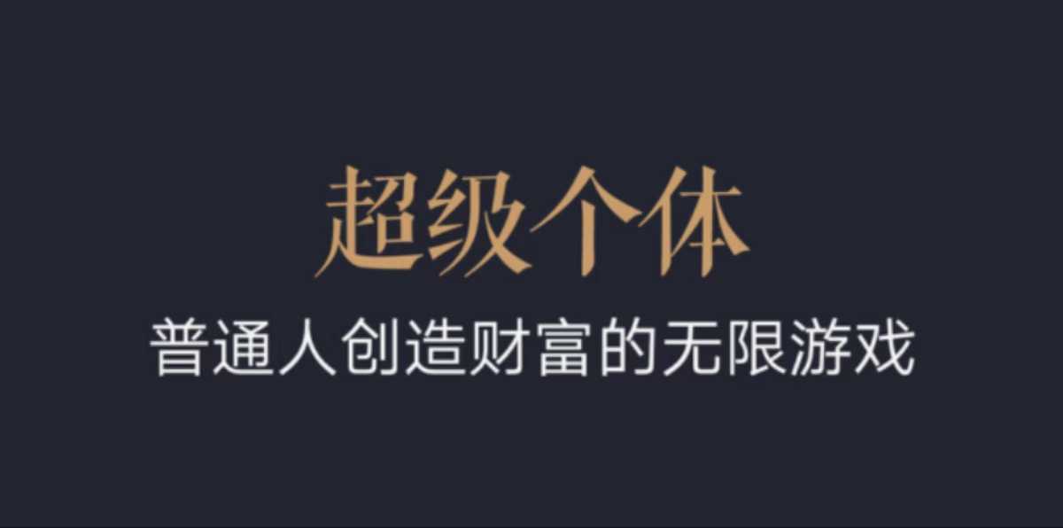 超级个体：2024-2025翻盘指南，普通人创造财富的无限游戏-立业有术