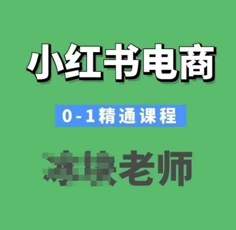 小红书电商0-1精通课程，小红书开店必学课程-立业有术