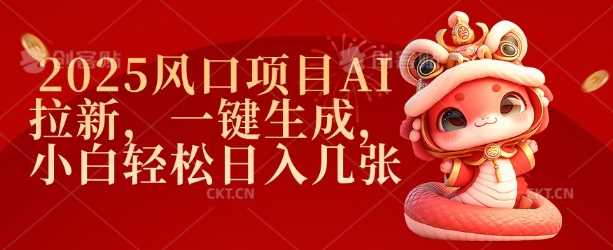2025风口项目AI拉新，一键生成，小白轻松日入几张-立业有术