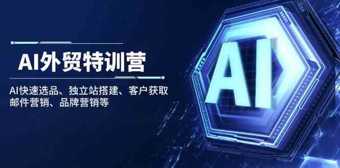 AI外贸特训营：AI快速选品、独立站搭建、客户获取、邮件营销、品牌营销等-立业有术