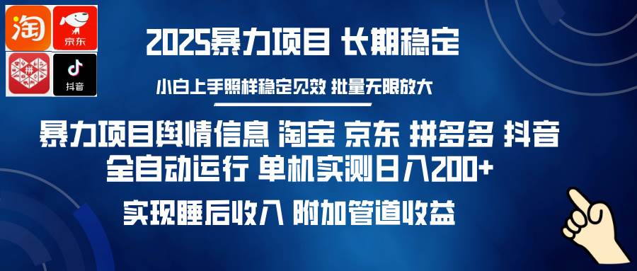 （14244期）暴力项目舆情信息 淘宝 京东 拼多多 抖音全自动运行 单机日入200+ 实现…-立业有术