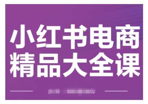 小红书电商精品大全课，快速掌握小红书运营技巧，实现精准引流与爆单目标，轻松玩转小红书电商(更新2月)-立业有术