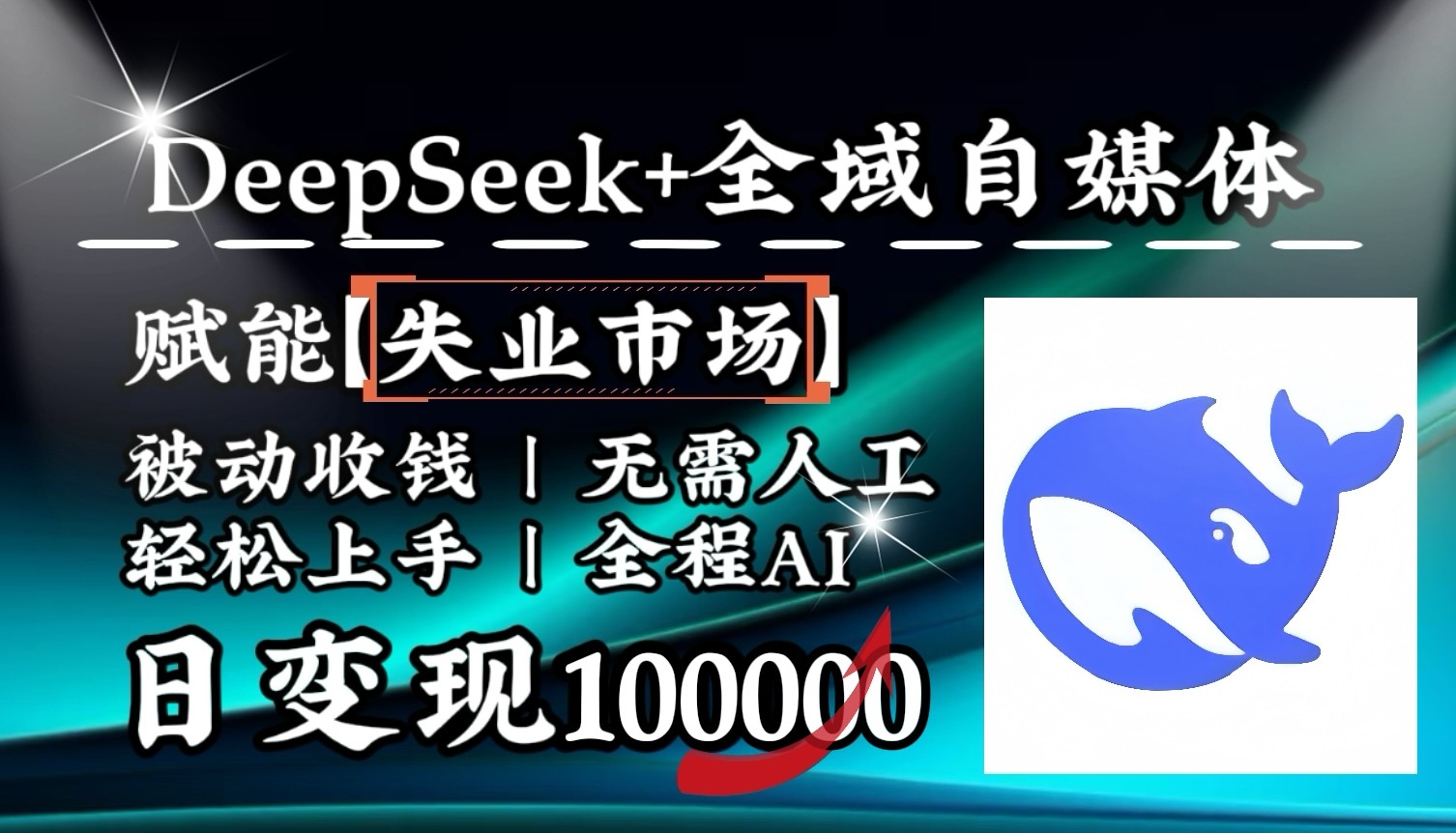 降维打击，DeepSeek+失业市场，全自动操作，结合人人刚需，单月利润轻松破100000＋-立业有术