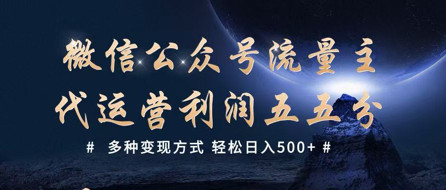 公众号流量主代运营  多种变现方式 轻松日入500+-立业有术
