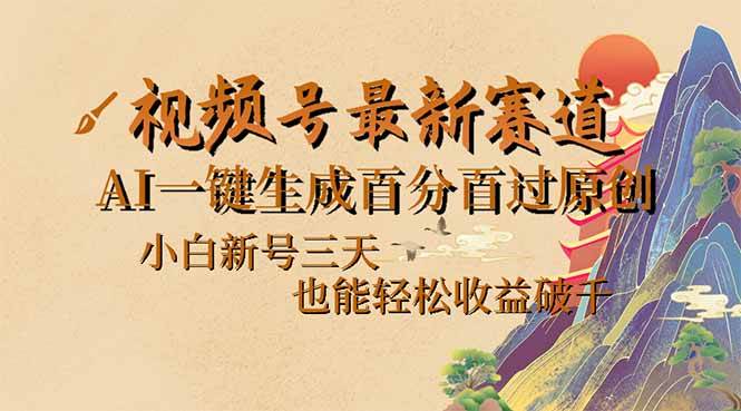 （14363期）视频号最新爆火赛道，AI一键生成百分百过原创，小白新号三天，也能轻松…-立业有术