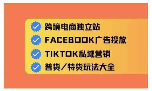 跨境电商独立站及全域流量营销，从0基础快速入门并精通跨境电商运营-立业有术
