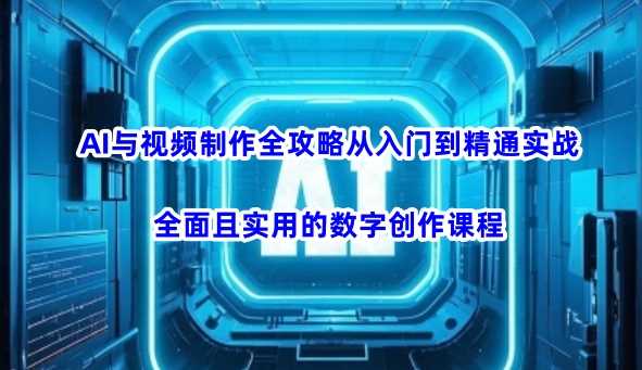 AI与视频制作全攻略从入门到精通实战，全面且实用的数字创作课程-立业有术