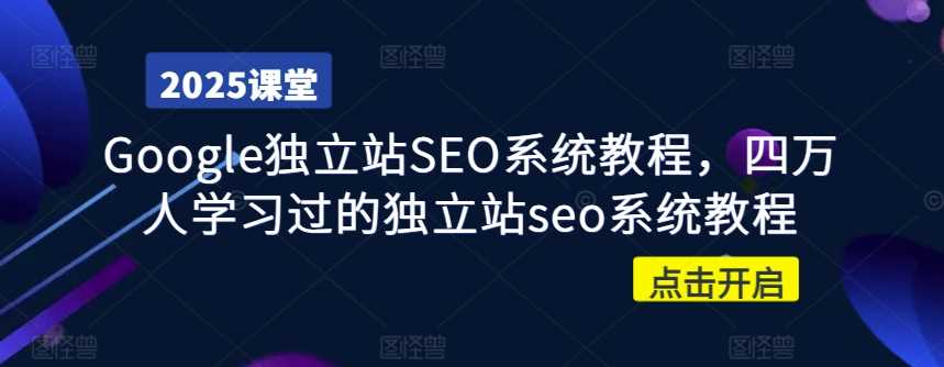 Google独立站SEO系统教程，四万人学习过的独立站seo系统教程-立业有术