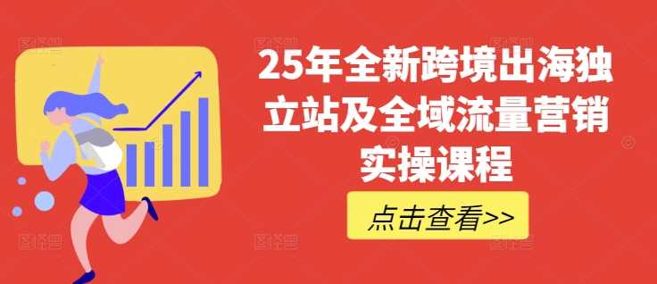 25年全新跨境出海独立站及全域流量营销实操课程，跨境电商独立站TIKTOK全域营销普货特货玩法大全-立业有术