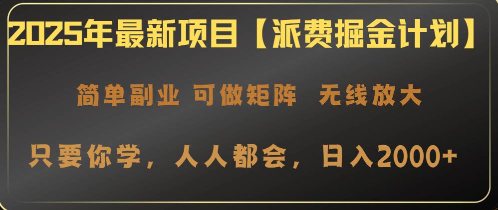 （14518期）2025年最新项目【派费掘金计划】操作简单，日入2000+-立业有术