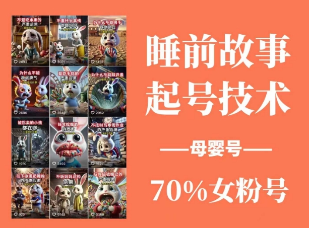 （14546期）睡前故事动画制作课程，涵盖AI文案、配音、视频剪辑等，实现百分百原创-立业有术
