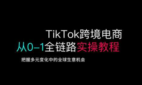 TikTok跨境电商从0-1全链路全方位实操教程，把握多元变化中的全球生意机会-立业有术