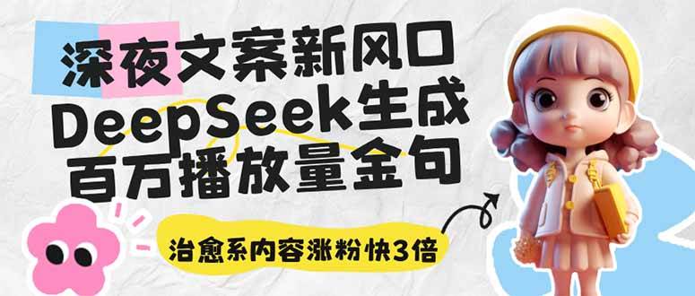 （14587期）深夜文案新风口：DeepSeek生成百万播放量金句，治愈系内容涨粉快3倍-立业有术