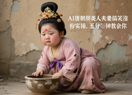 AI唐朝胖美人夫妻搞笑涨粉实操，五分钟教会你-立业有术