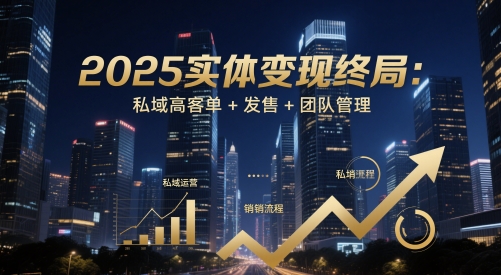 2025实体变现终局：私域高客单+发售+团队管理-立业有术