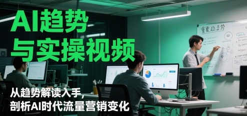 AI趋势与实操视频，从趋势解读入手，剖析AI时代流量营销变化-立业有术