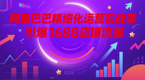 阿里巴巴精细化运营实战课，引爆1688店铺流量-立业有术
